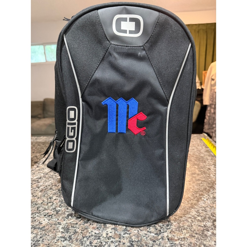 OGIO Black Backpack Embroidered MC Logo Padded Straps Travel School Bag